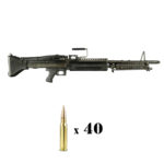 M60 machine gun with 40 rounds of ammo