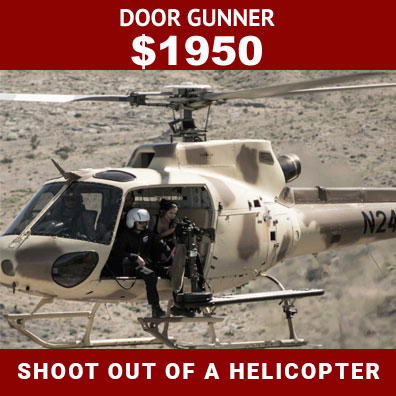 Shoot out of a helicopter Door Gunner experience for $1950